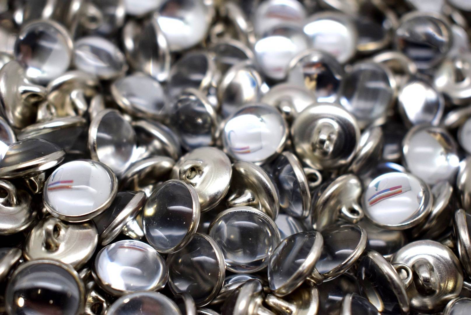 M134 - Metal-Polyester - 13mm - Chrome