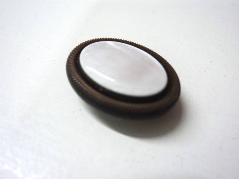 F500 Special Pearl Bronze Colour Oval Resin Italian Buttons
