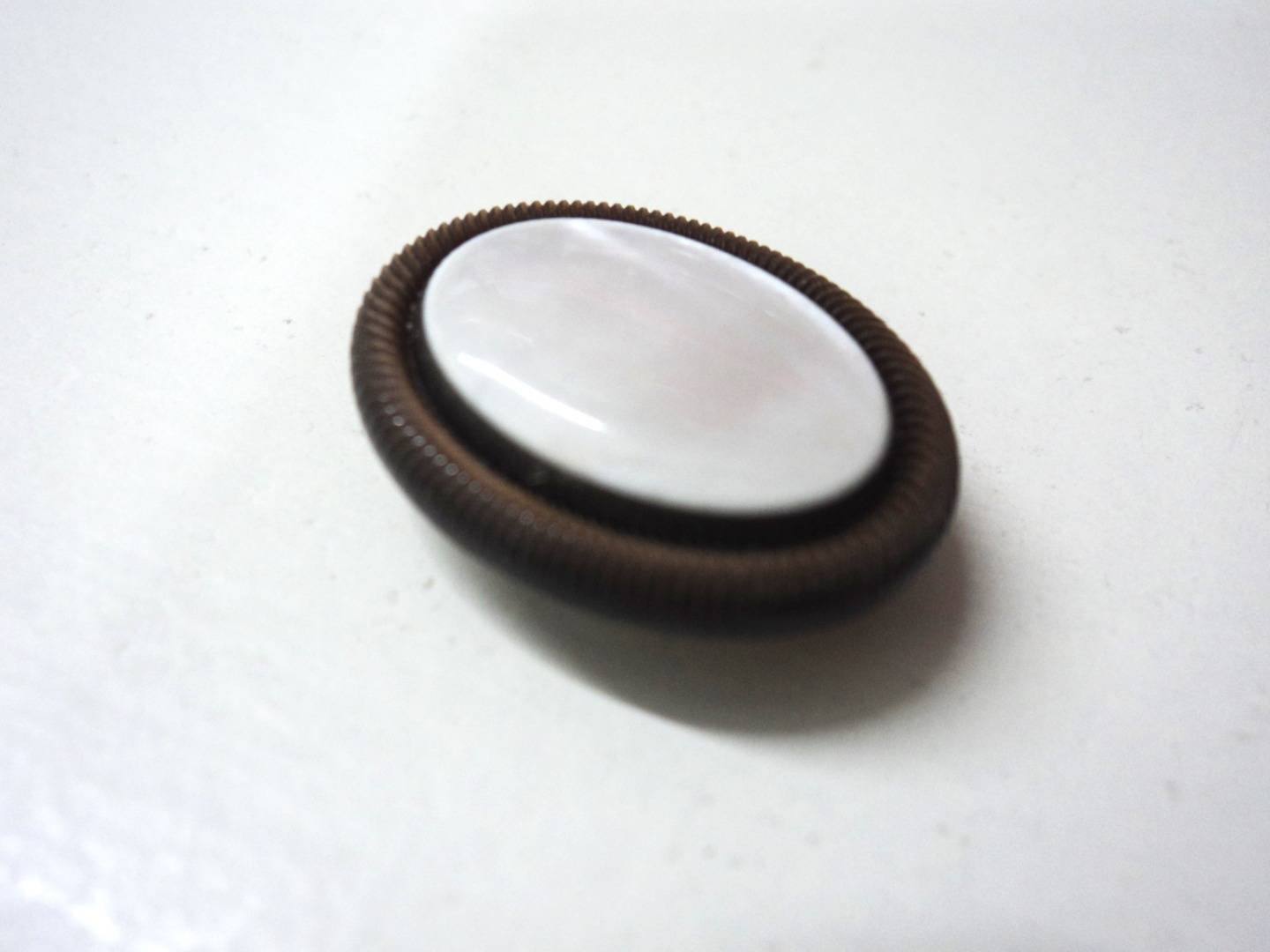 F500 Special Pearl Bronze Colour Oval Resin Italian Buttons