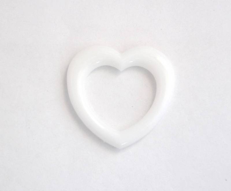 A127 Heart Ring Art Bead Plastic Made in Italy-30mm