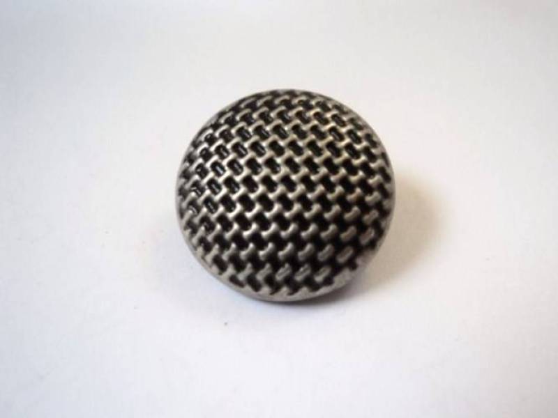 M344 Large Mesh Antique Silver Metal Italian Buttons