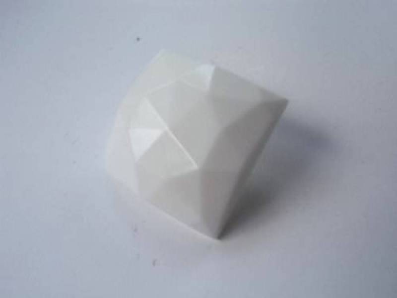 B895 Square Diamond Shaped Shiny Plastic Italian Buttons 25mm