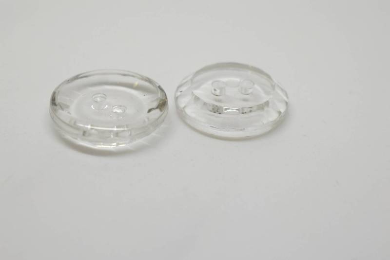 B1031cl Bowl Clear Plastic Italian Buttons 18mm