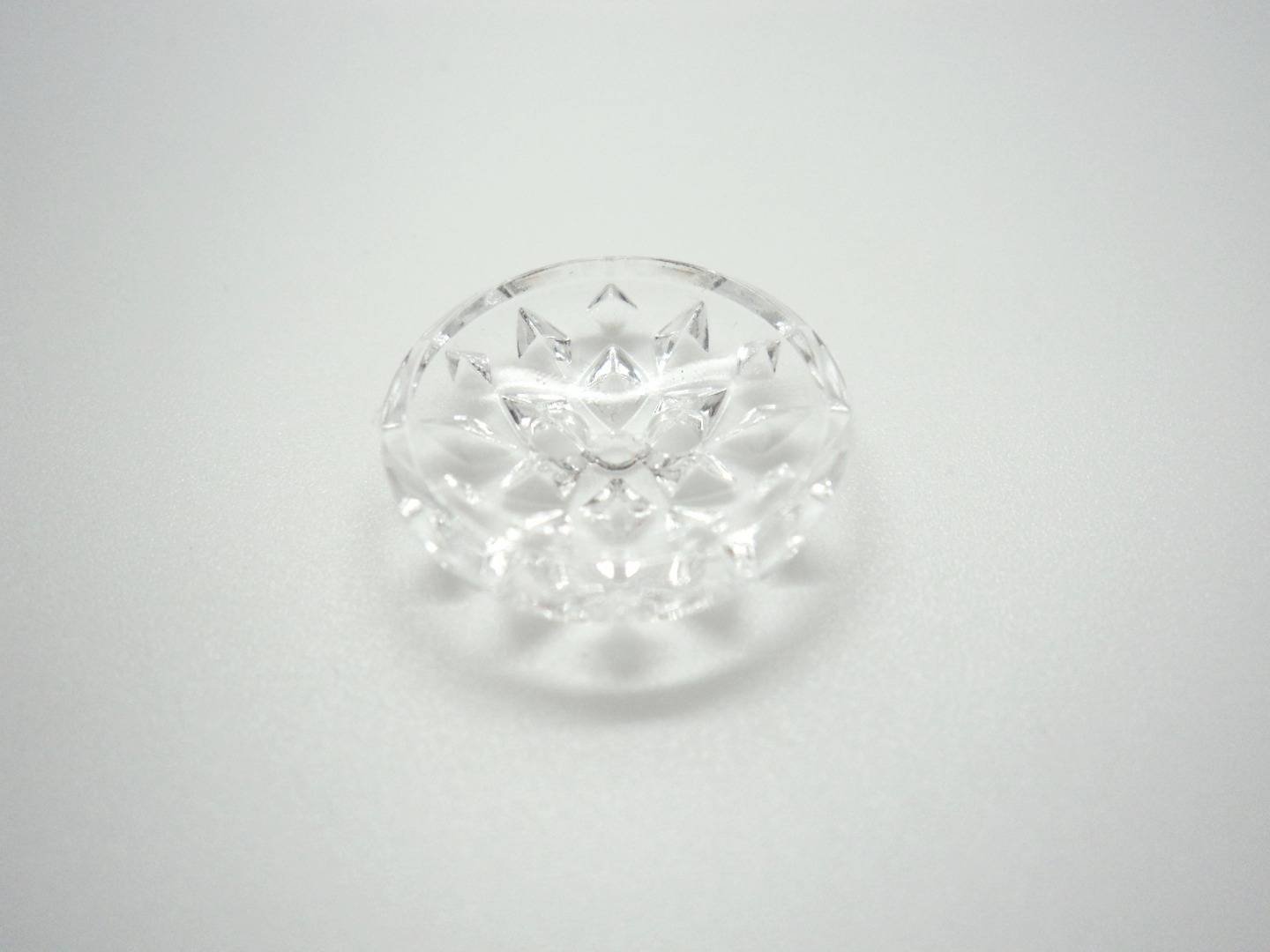 B1418cl Diamond Clear Italian Buttons 15mm