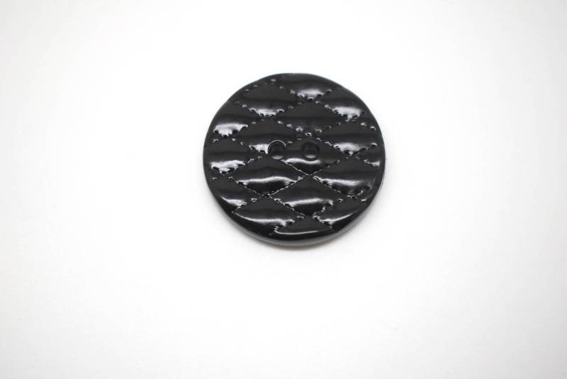 B883 Rare Black Bentley Design Shiny Plastic Italian Buttons