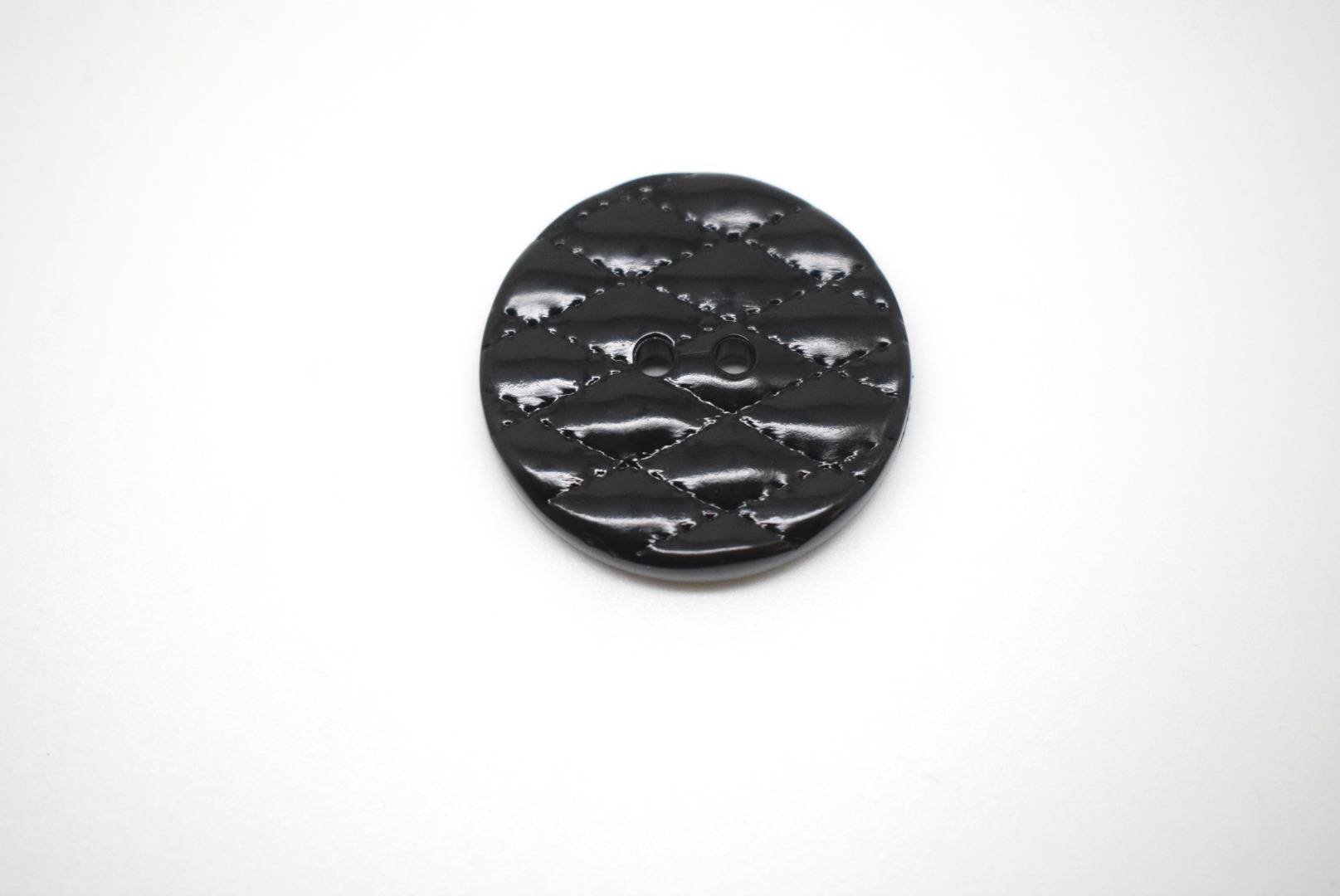 B883 Rare Black Bentley Design Shiny Plastic Italian Buttons