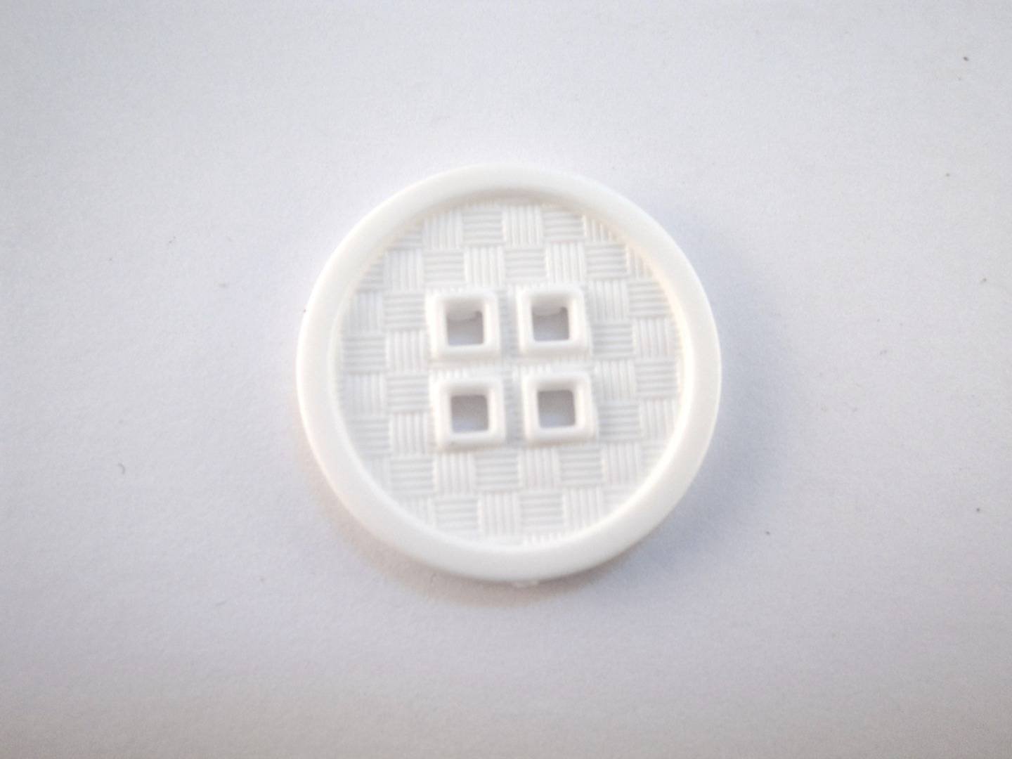B1006 Special Design With Square Holes Matt Plastic Italian Buttons 20mm