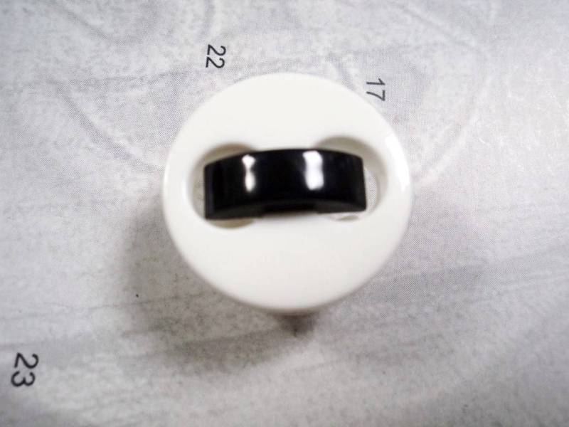 A246 Special White Band On Colored Plastic Italian Buttons 23mm