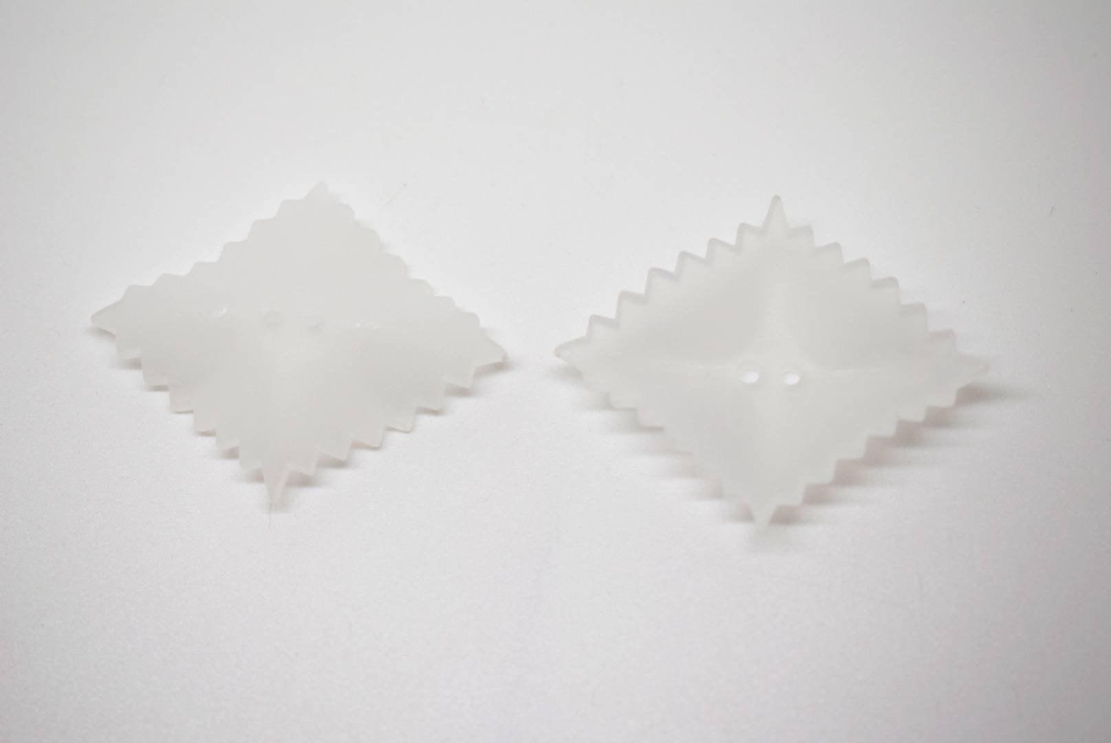 LB5479 Special Rhombus Shaped Matt Plastic Italian Buttons 42mm