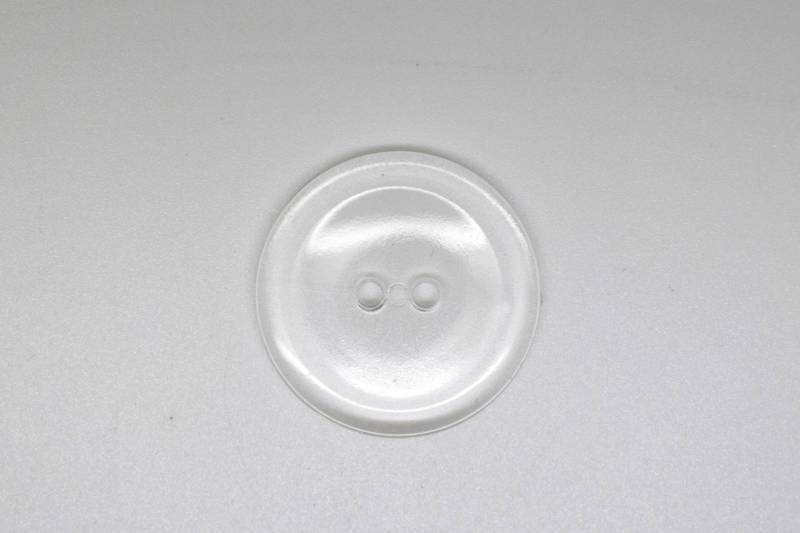 B869cl Large Flat Clear Plastic Italian Buttons 21mm