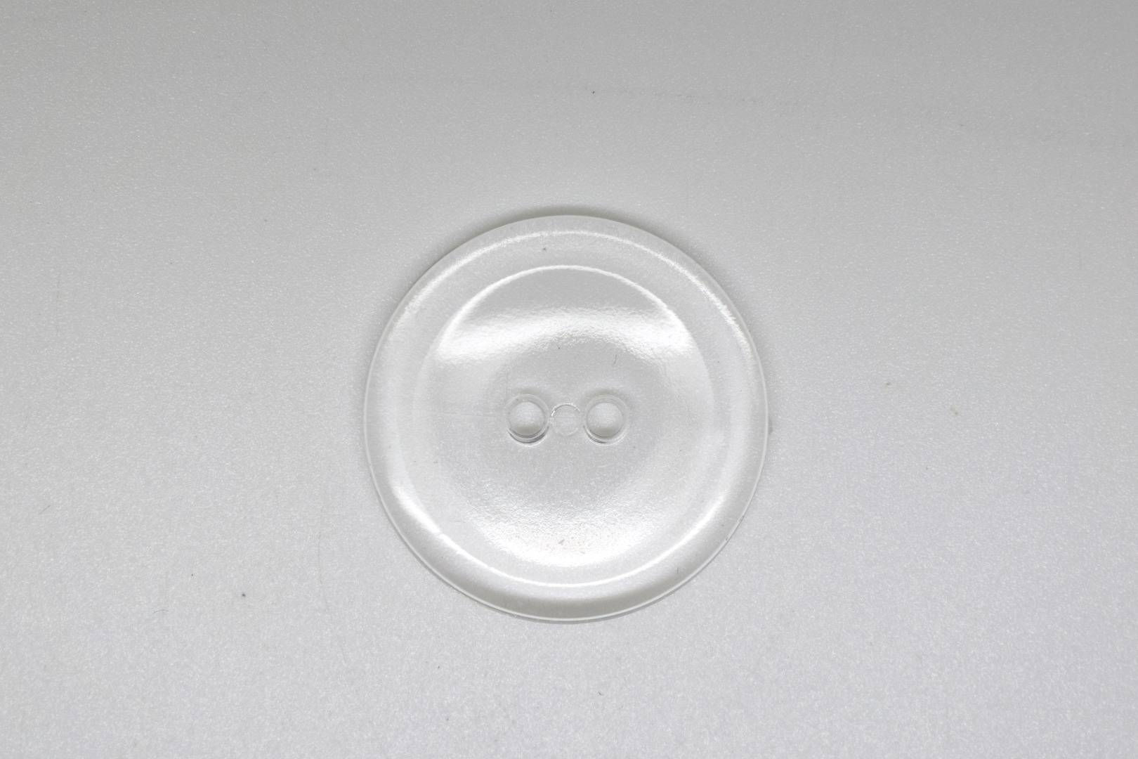 B869cl Large Flat Clear Plastic Italian Buttons 21mm