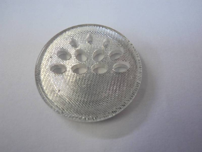 GF4249 Multi-Drop Hole Silver Glitter Resin Italian Buttons