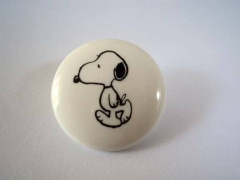 B1snoopy Screen-Printed Shiny Plastic Italian Buttons