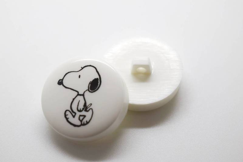 B156snoopy Screen-Printed Shiny Plastic Italian Buttons