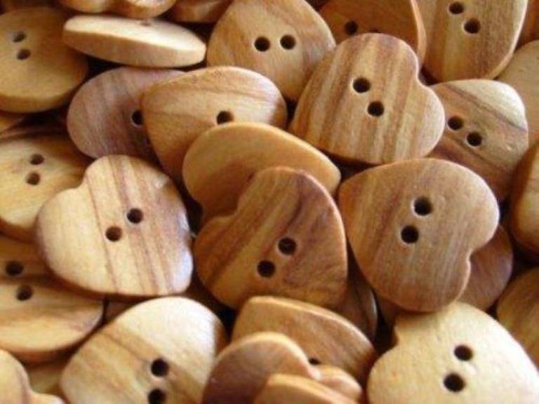 WG300 Heat Wood Italian Buttons 12-15mm