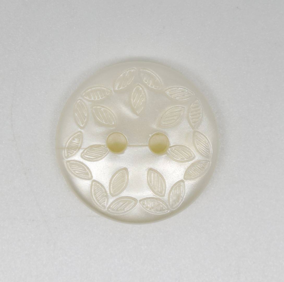 B147pe Leaf Design Pearl Italian Buttons 12mm