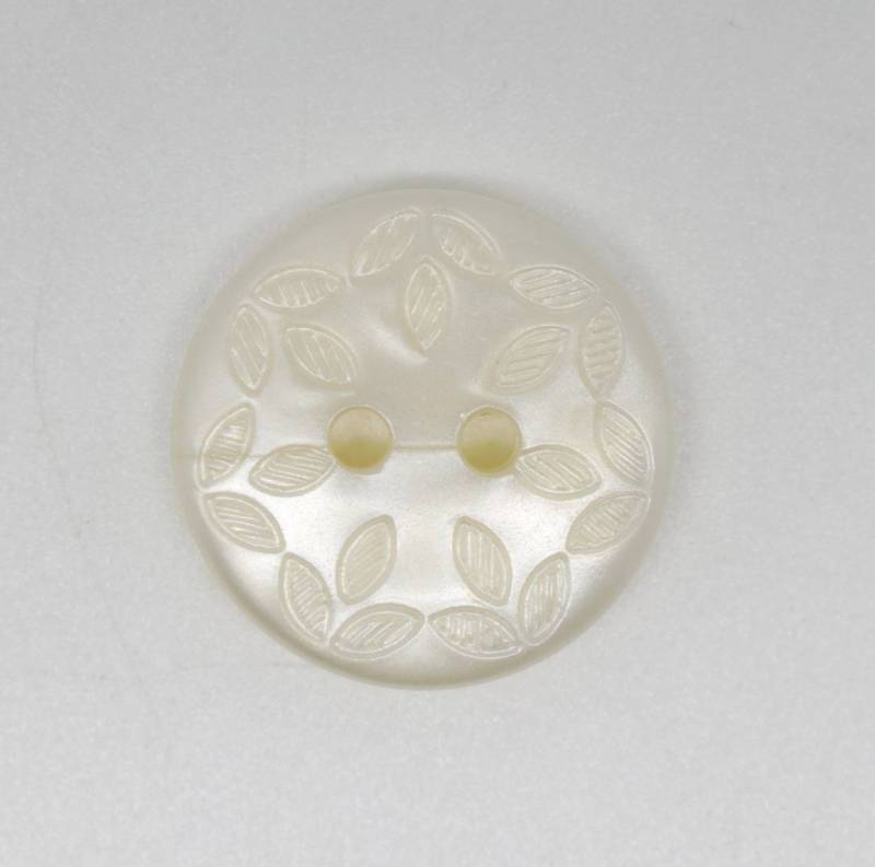 B147pe Leaf Design Pearl Italian Buttons 18mm
