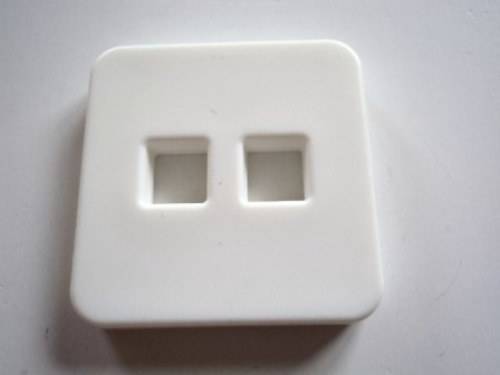 B842 Large Square Matt With Square Holes Plastic Italian Buttons 34mm