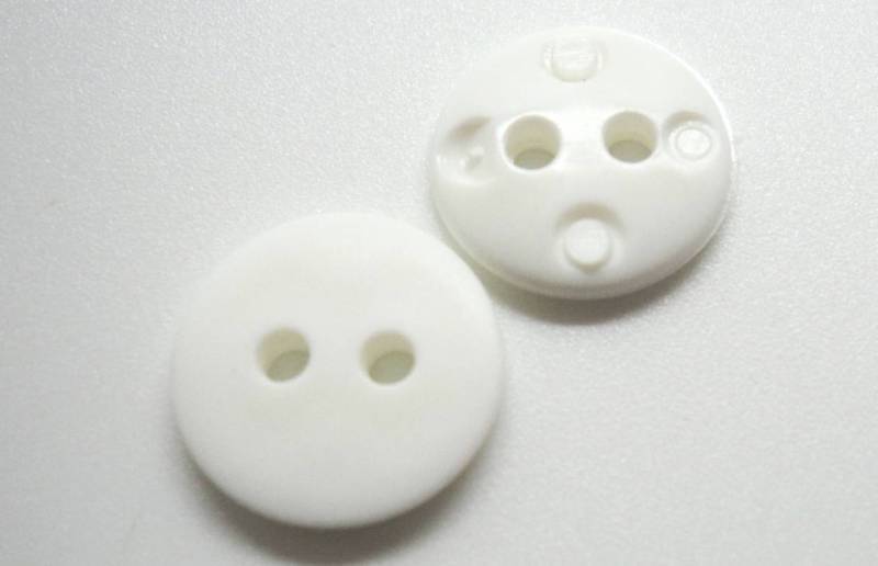 B291 Small Flat Matte Plastic Italian Buttons 12mm