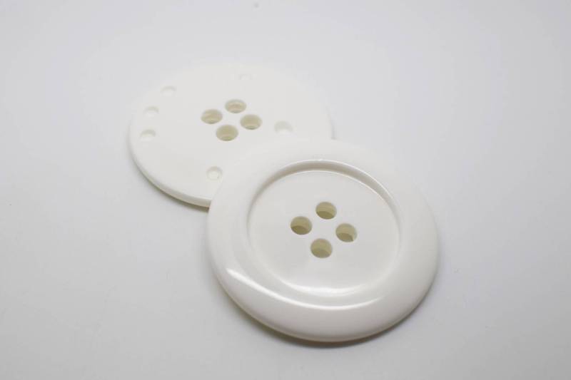 B697 Huge Solid Large Edged Plastic Italian Buttons 50mm