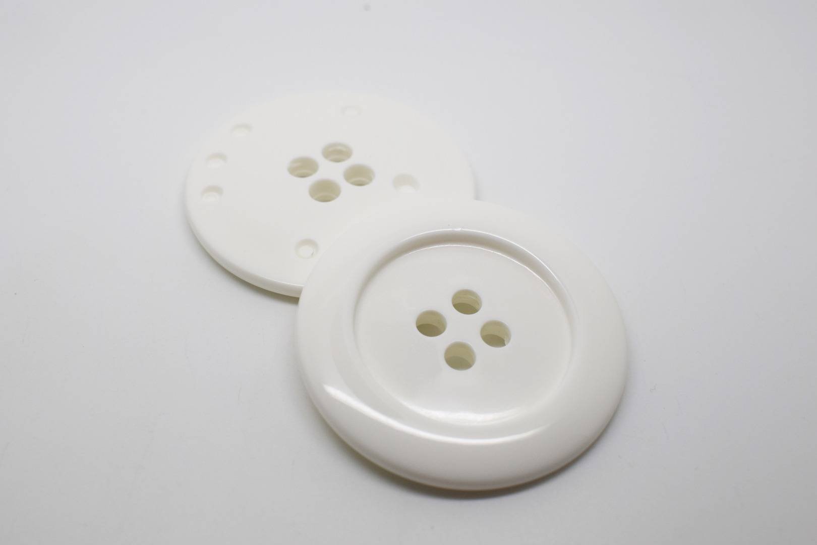B697 Huge Solid Large Edged Plastic Italian Buttons 50mm