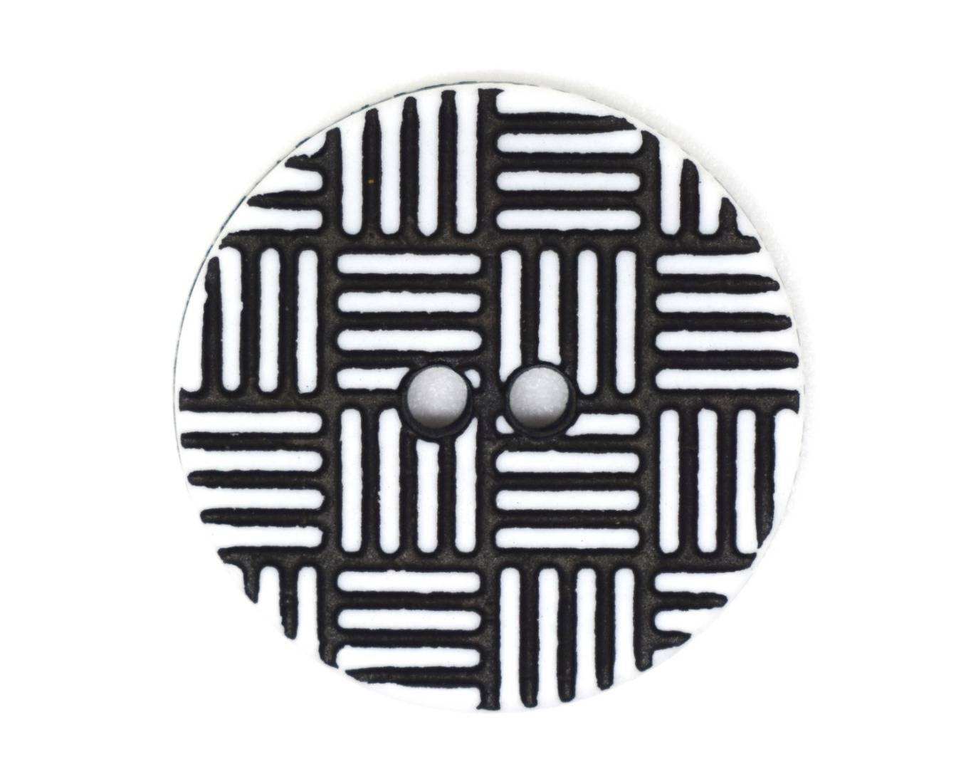 B1458 Special Pattern Black and Colored Plastic Italian Buttons 23mm