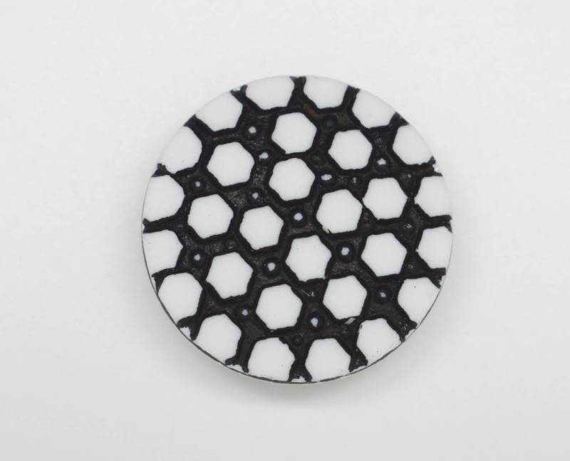 B1048 Dots Design Matt Plastic Italian Buttons 23mm