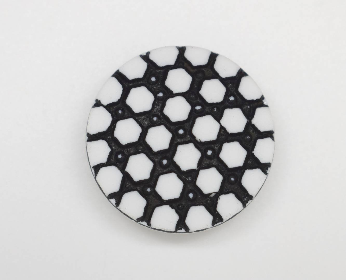 B1048 Dots Design Matt Plastic Italian Buttons 23mm