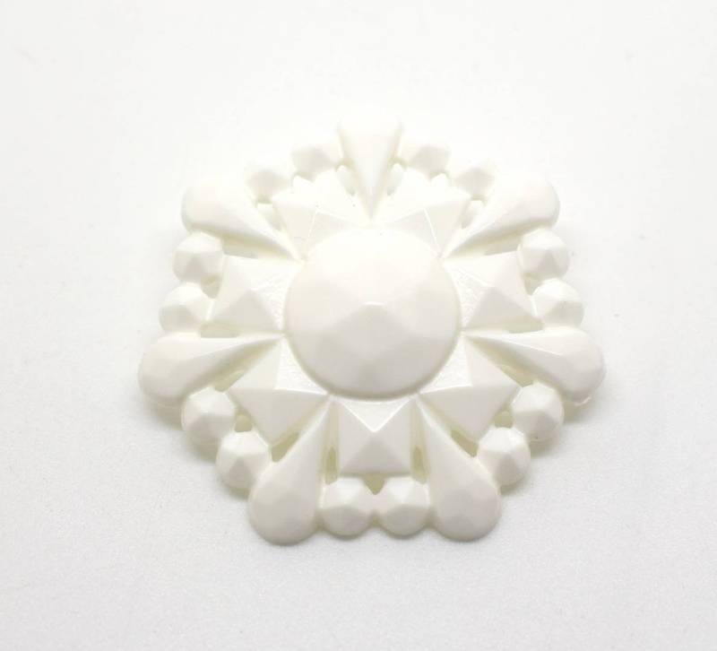 LB6680 Special Retro Diamond Effect Shiny Plastic Italian Buttons 37mm