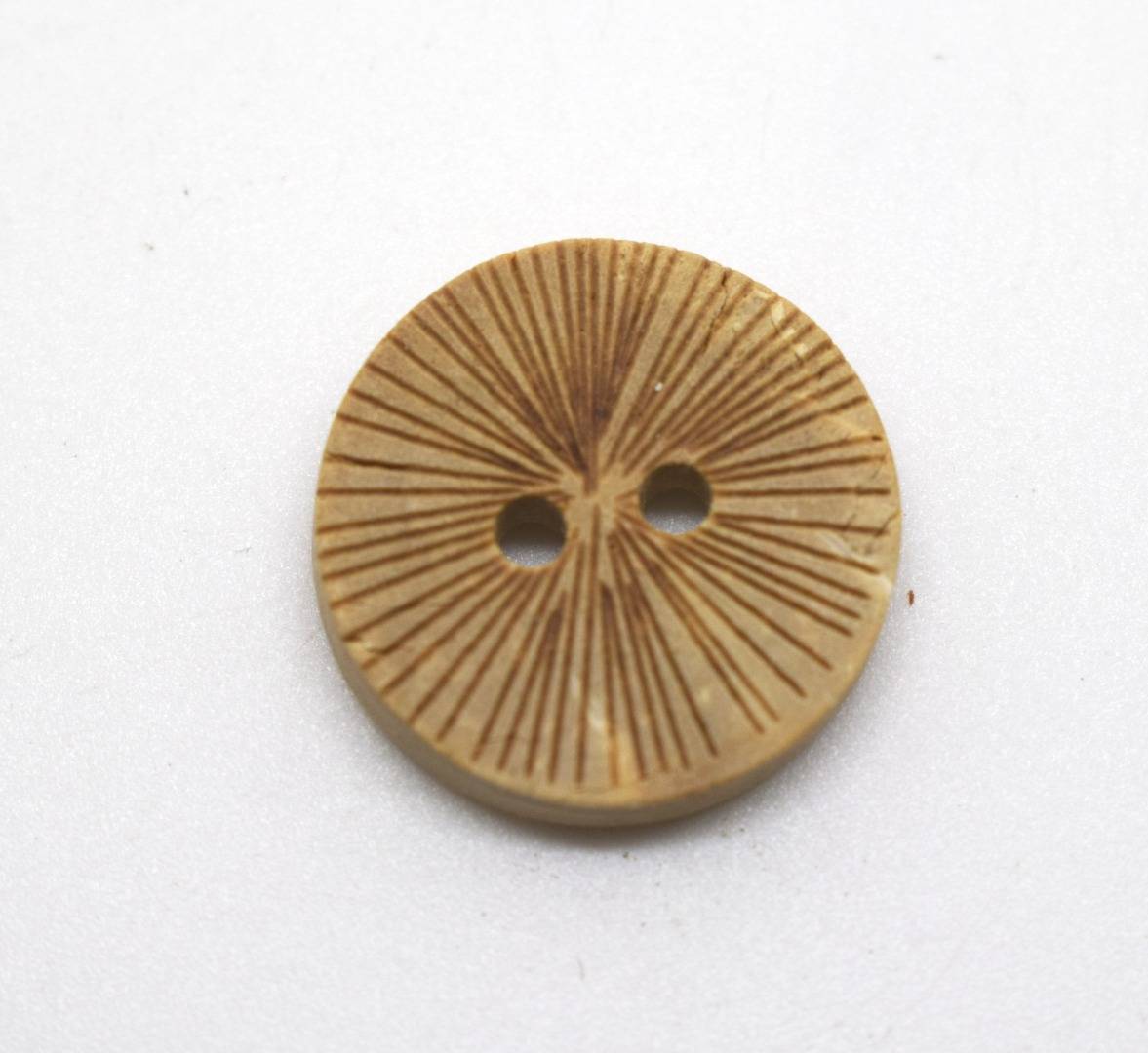 FC1210 Lasered Rays Real Coconut Shell Italian Buttons
