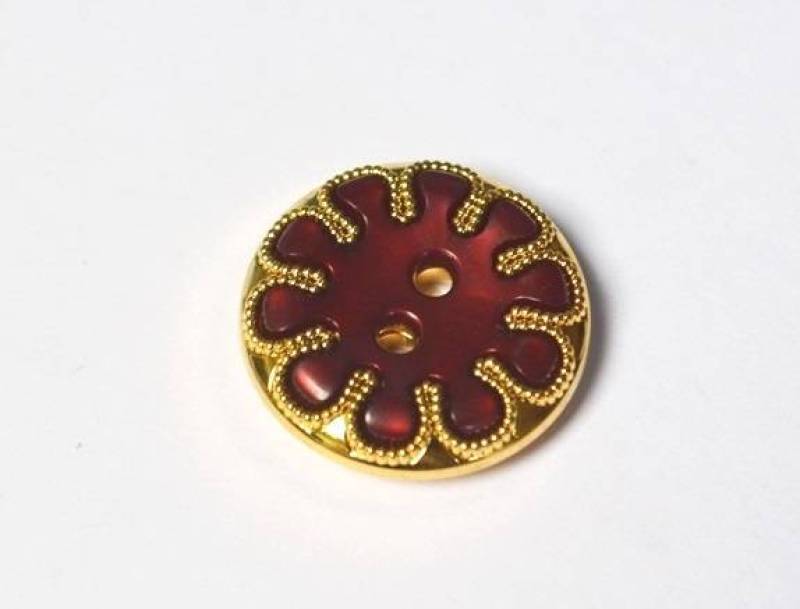 C3138 Flower Pearl Shaped Gold Italian Buttons