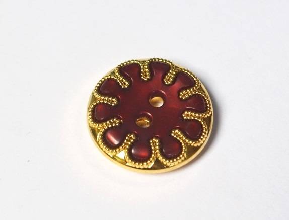 C3138 Flower Pearl Shaped Gold Italian Buttons
