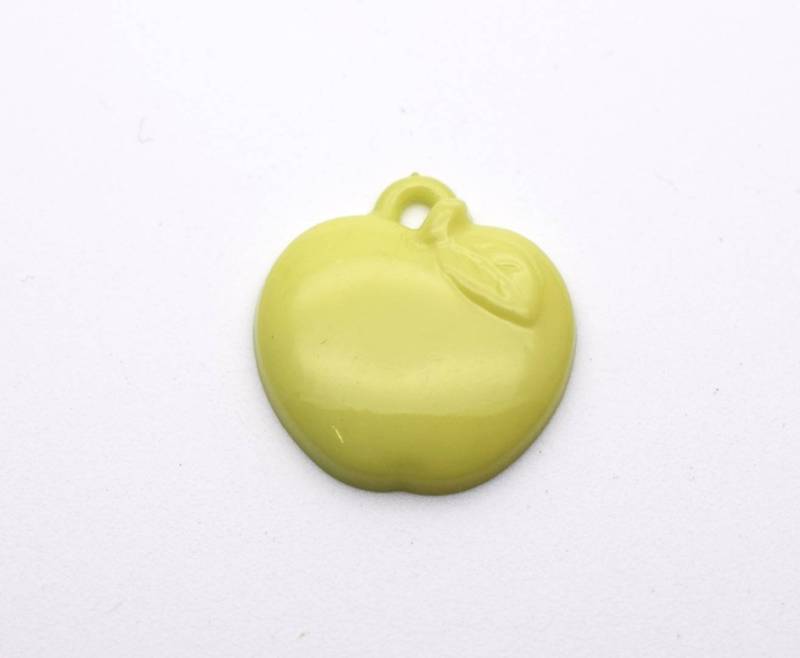 FB349 Apple Shaped Italian Plastic Beads 18mm