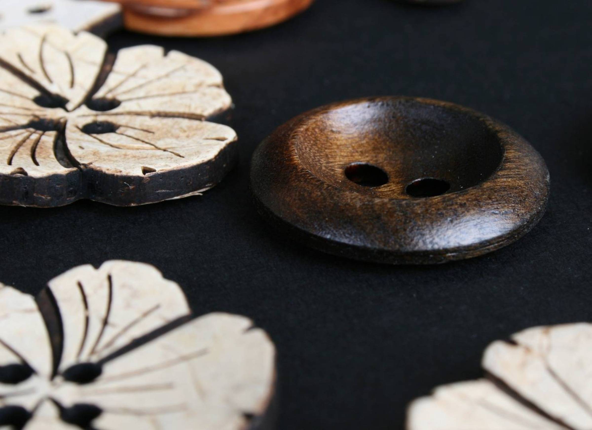 Wood Coconut Leather Corozo Buttons