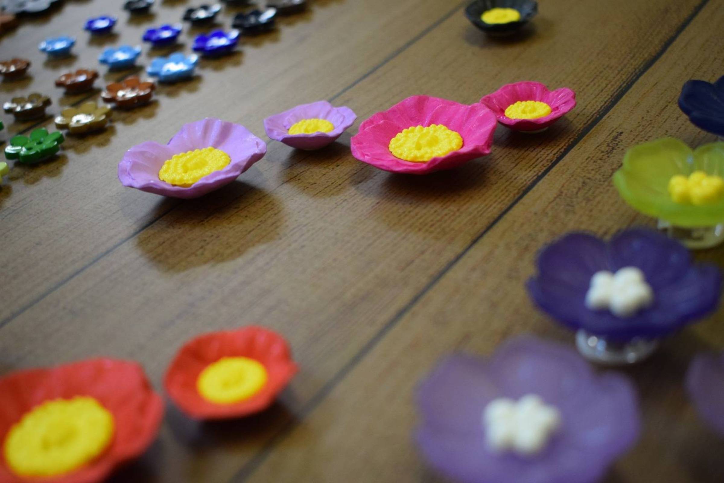 Flower, Heart And Other Shaped Buttons