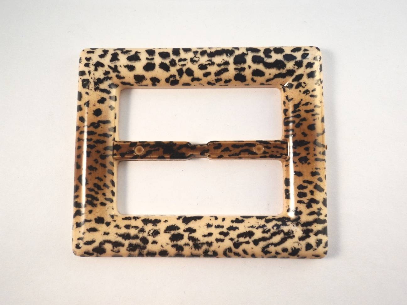 FB8 Leopard Rectangular Buckle Slider Adjuster Bag Strap