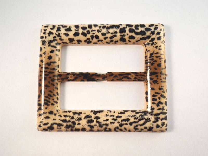 FB8 Leopard Rectangular Buckle Slider Adjuster Bag Strap
