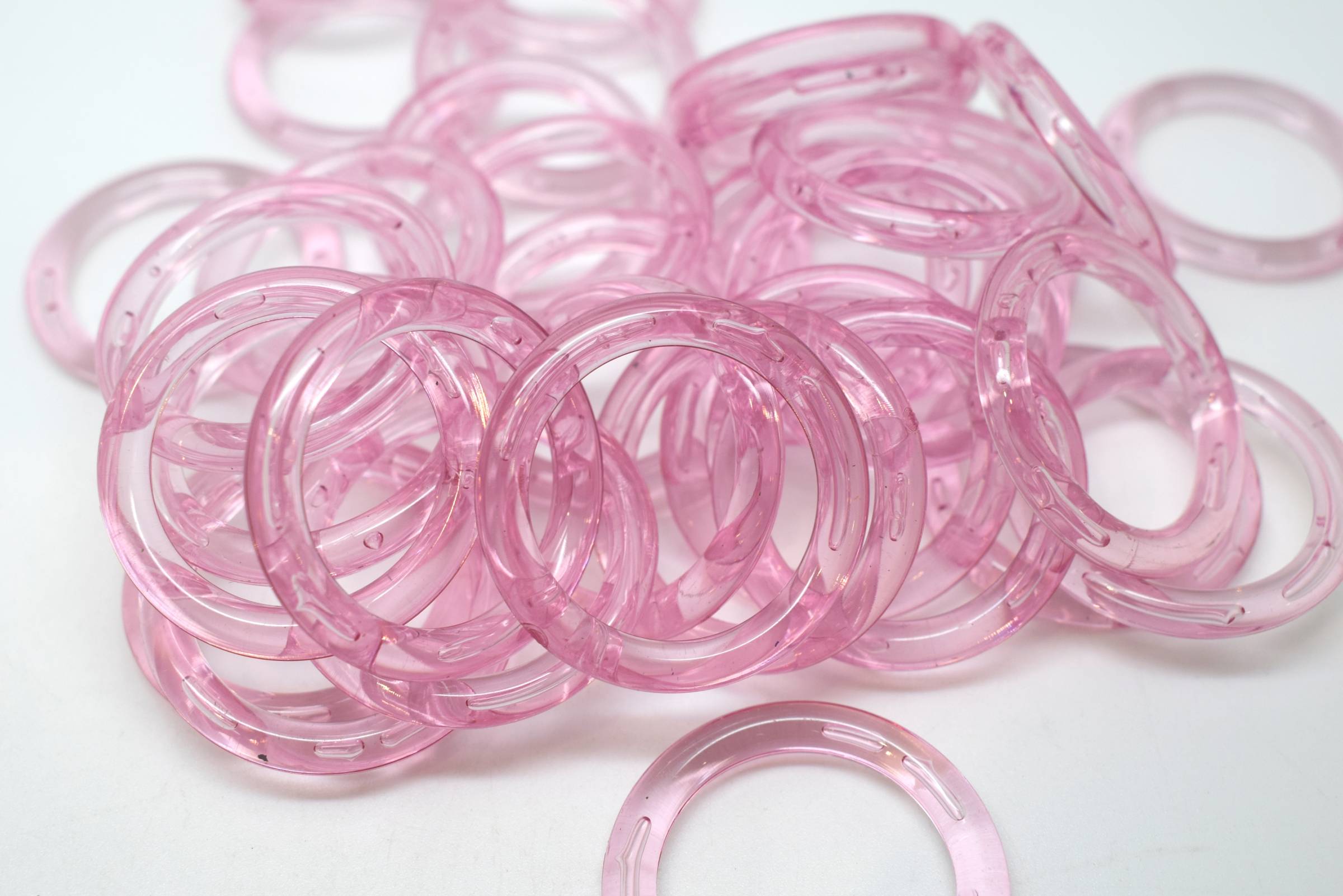 A100 Clear Large Ring Plastic Italian Made Rings 30mm