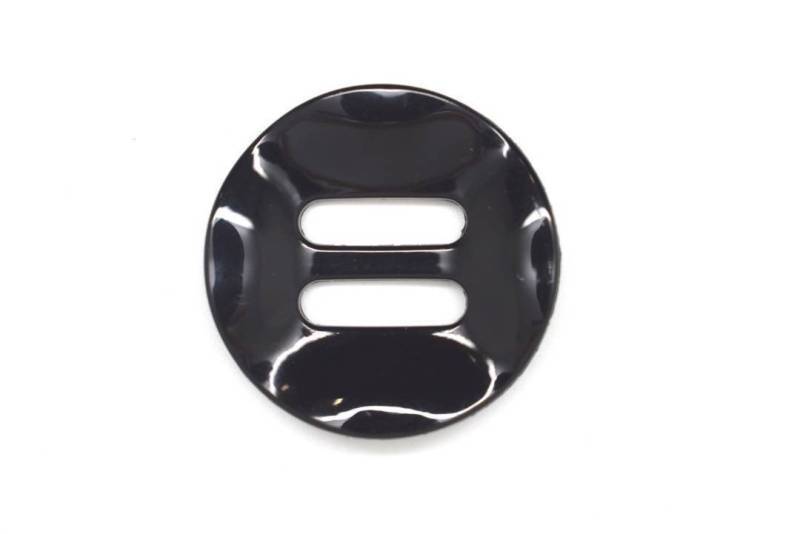 B889 Large Special Buttonhole Black Plastic Italian Buttons 30mm