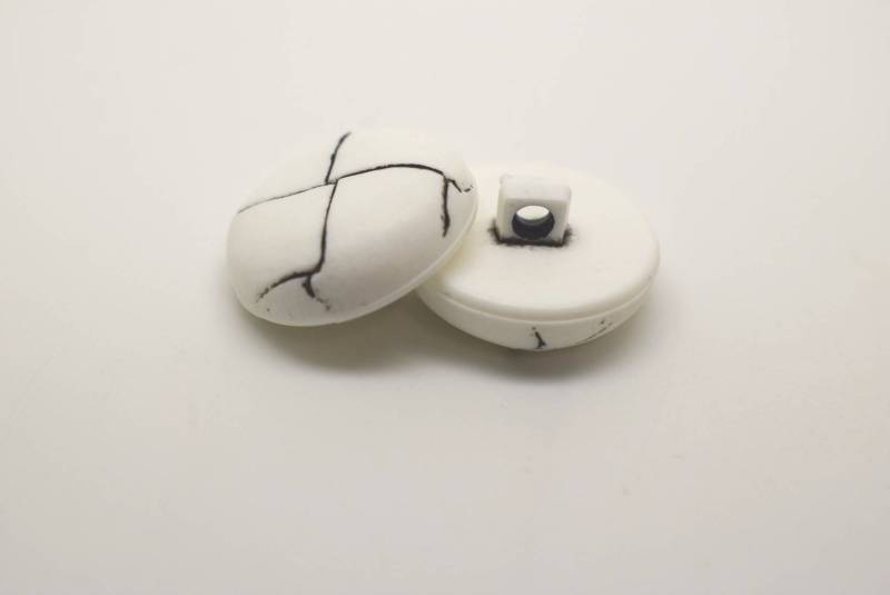 B1163 Football Plastic Italian Buttons 15mm